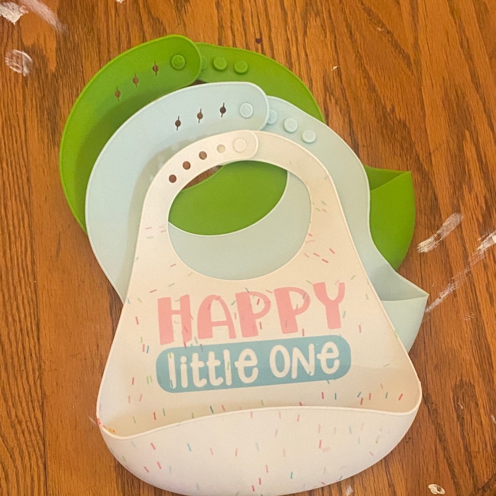 3 pack Silicone Bib Set